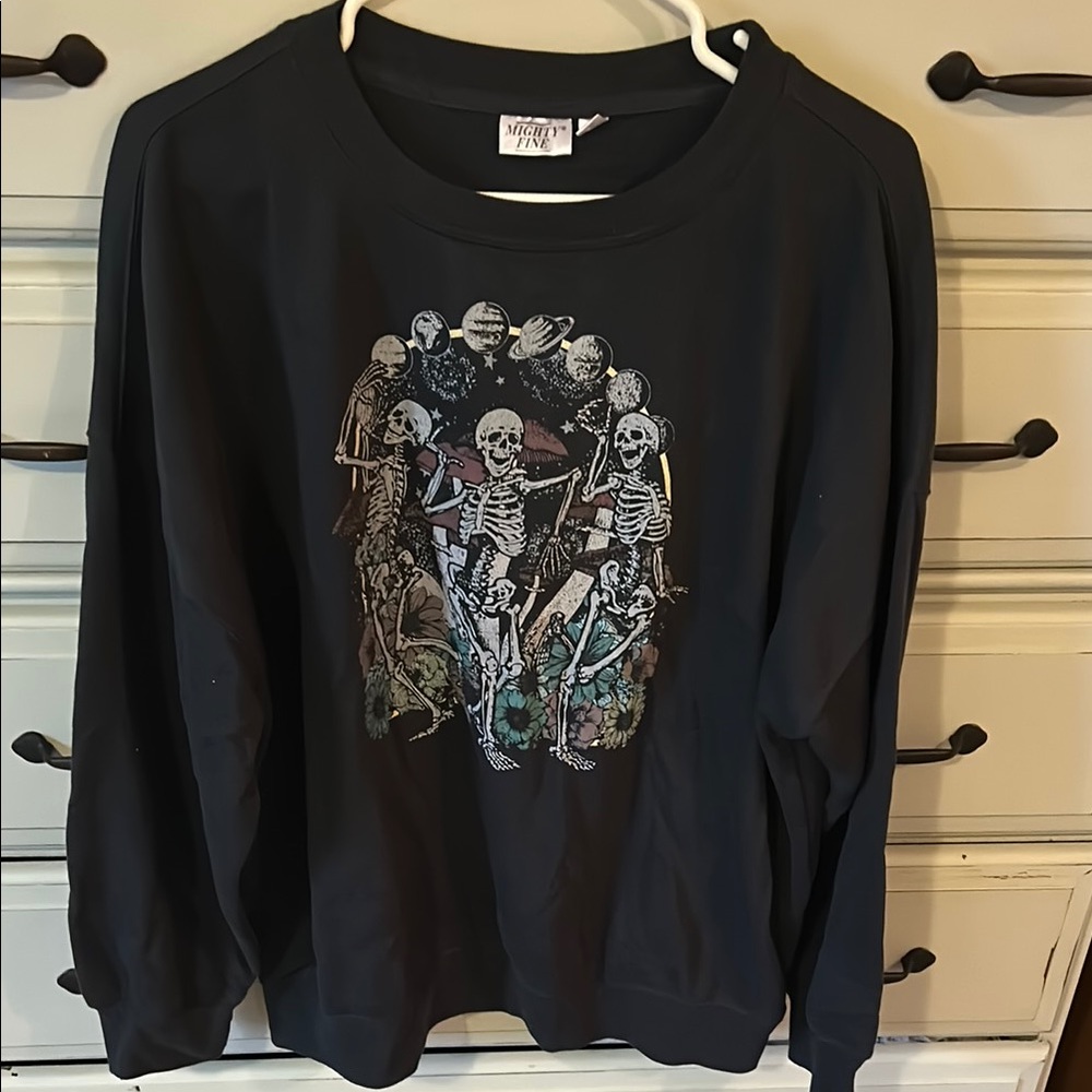 Mighty Fine Black Graphic Sweatshirt